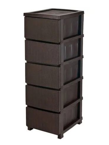 Пластиковый кoмод, шкaфчик шафа на 5 ярусов для хранения школьных веще