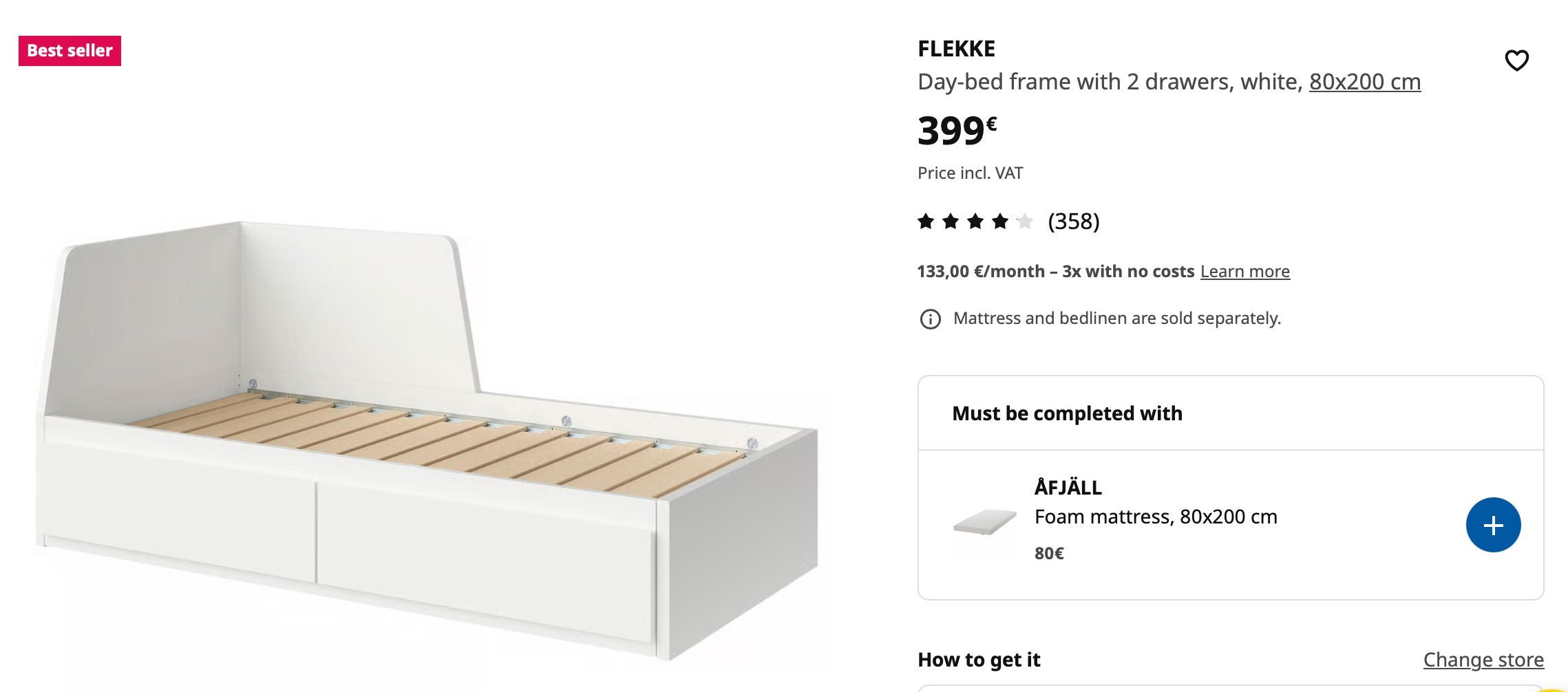 Cama - Daybed - Sofa-Cama IKEA Flekke Like New