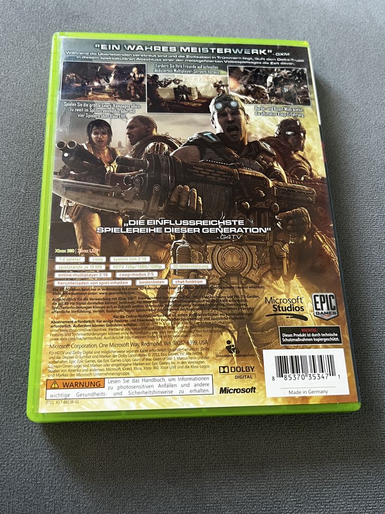 Gears Of War 3 Xbox 360