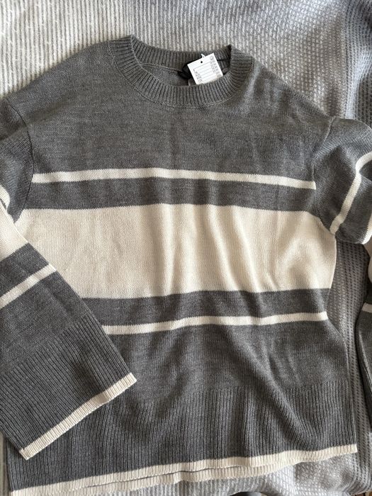H&M sweterek w paski oversize S M 36 38