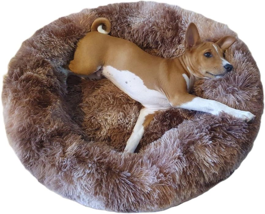 Legowisko dla psa kota okrągłe Puszysta sofa z krawędziami 60cm