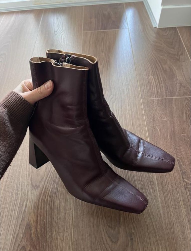 Ботильйони Zara, натуральна шкіра