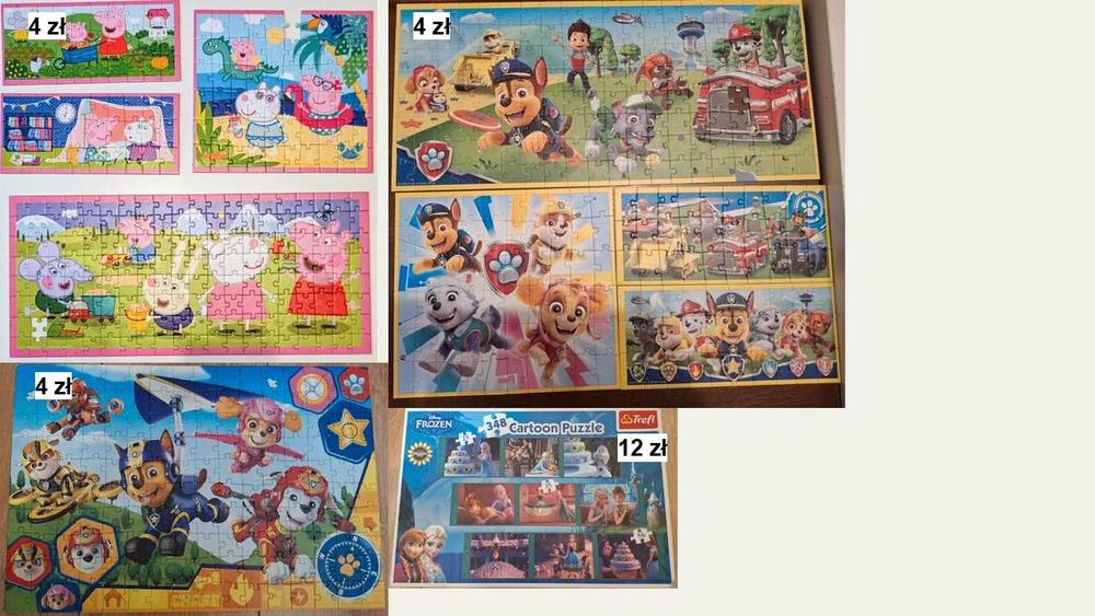 Książki, puzzle, zabawki dziecięce. Różne