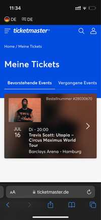 билет на концерт Travis Scott, Hamburg