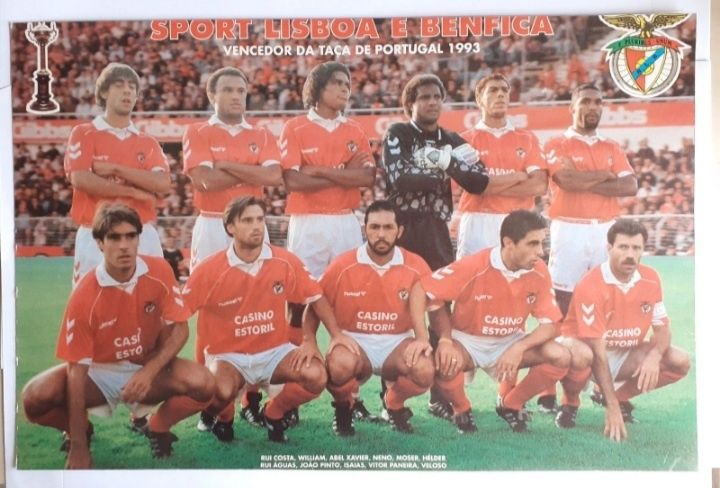 Poster para emoldurar do S.L.Benfica Vencedor da Taça de Portugal 1993