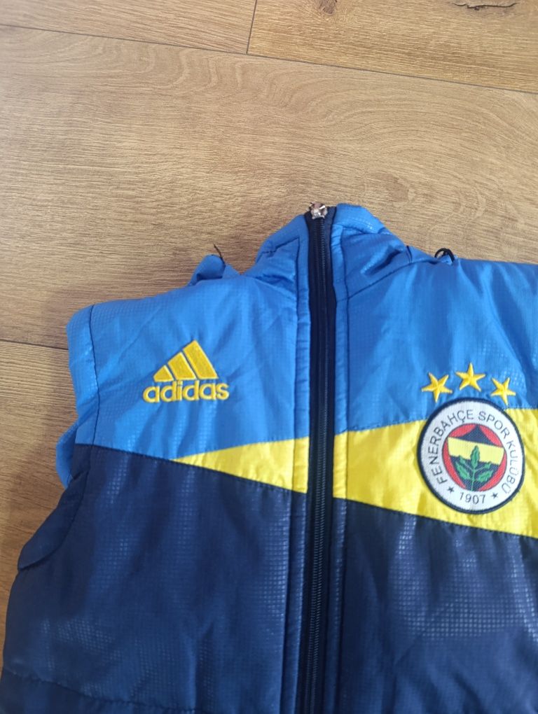 Bezrękawnik kamizelka adidas sportowa piłka nożna kaptur kurtka