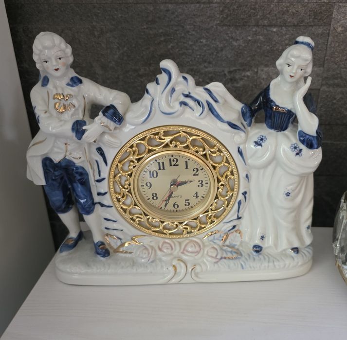 Zegar porcelanowy duży