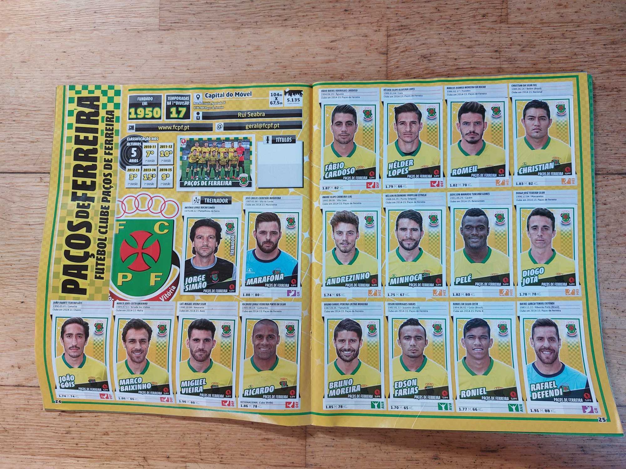 Caderneta de cromos "Futebol 2015-16" - Completa