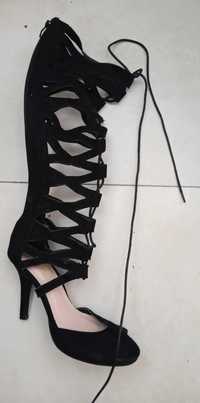 super czarne buty sexi