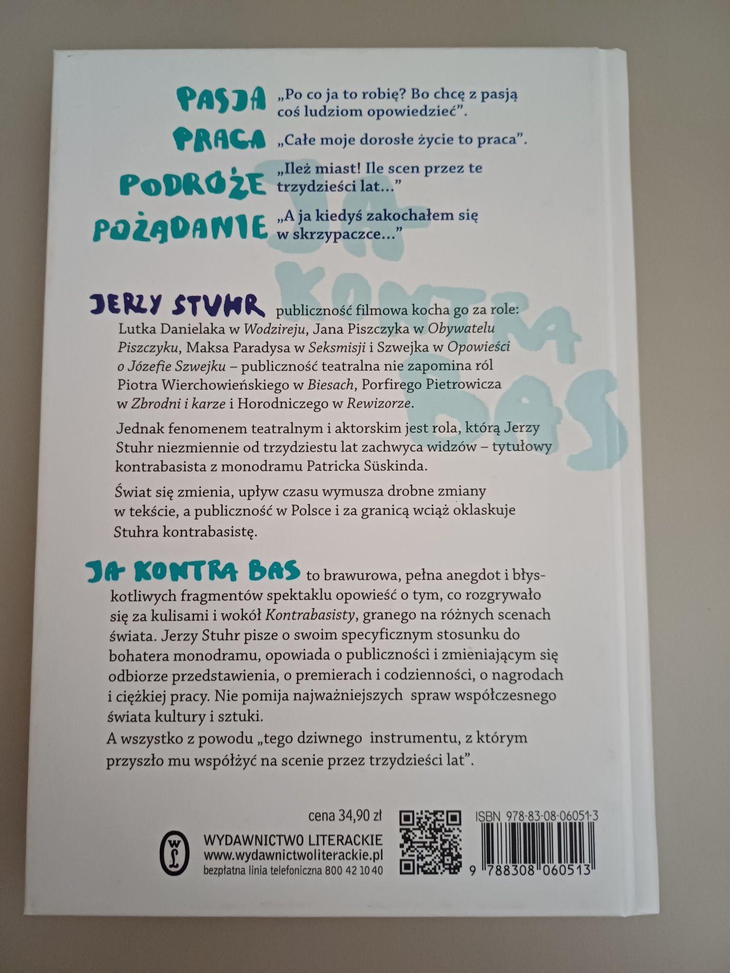 Książka "Ja kontra bas" Jerzy Stuhr