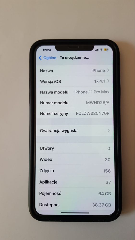 iPhone 11 Pro Max 64GB Space Gray bez blokad stan bardzo dobry pudełko