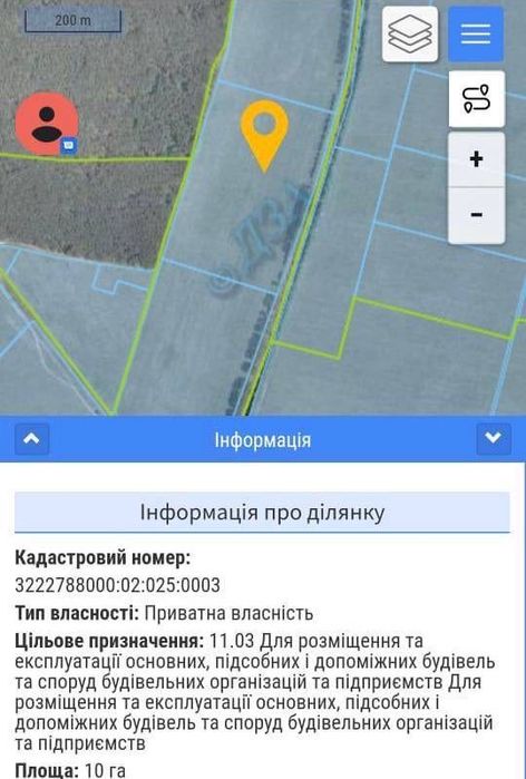 БЕЗ КОМІСІЇ, 3 діялянки, загальга площа 14,5 га, на Житомирській трасі