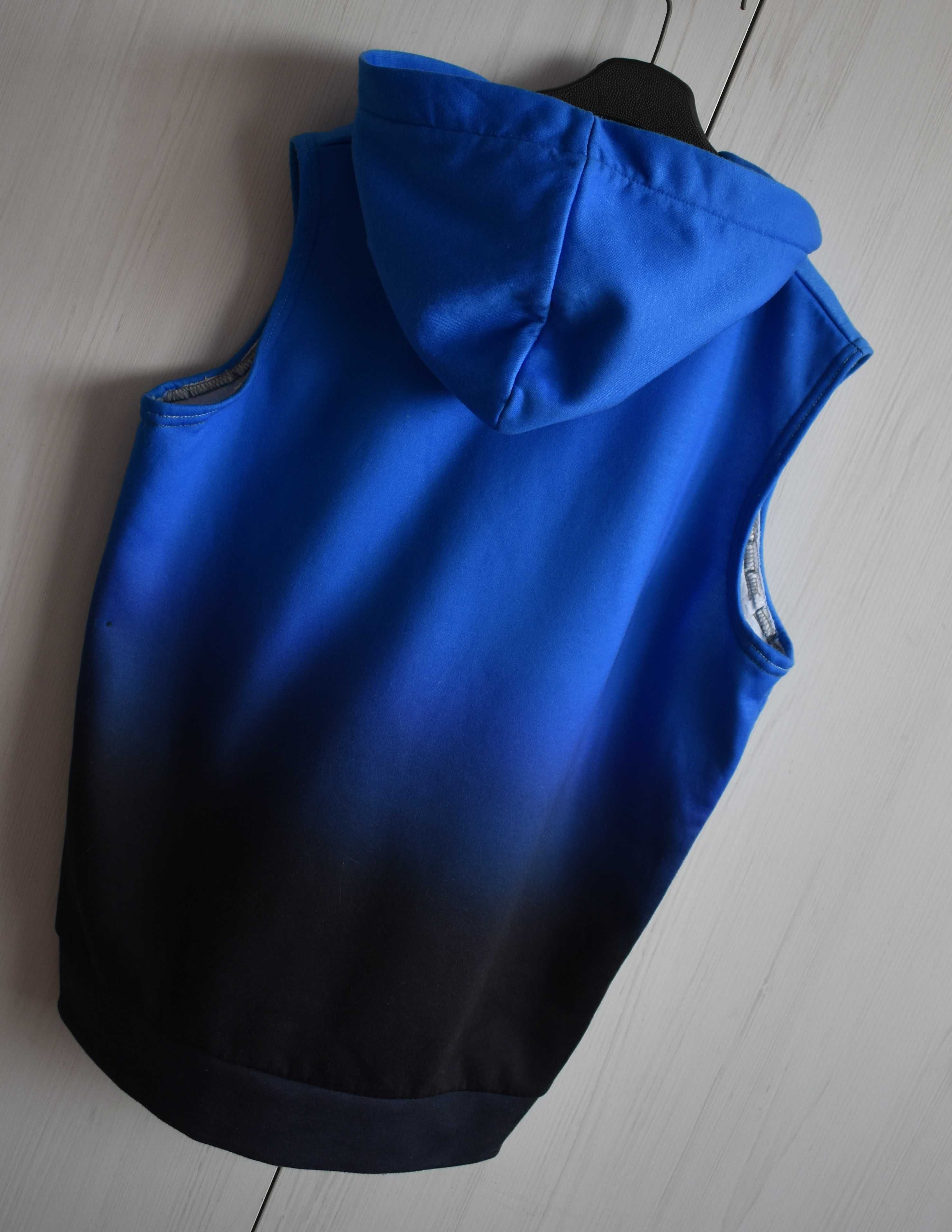 Bluza 158 z kapturem Hype bez rękawów kamizelka bezrękawnik kaptur