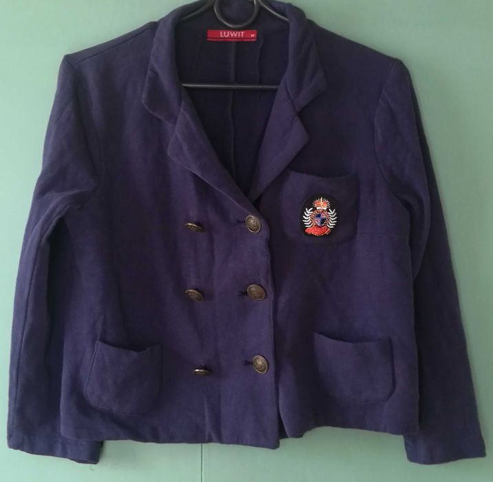 Marynarka 100 % bawełna granatowa