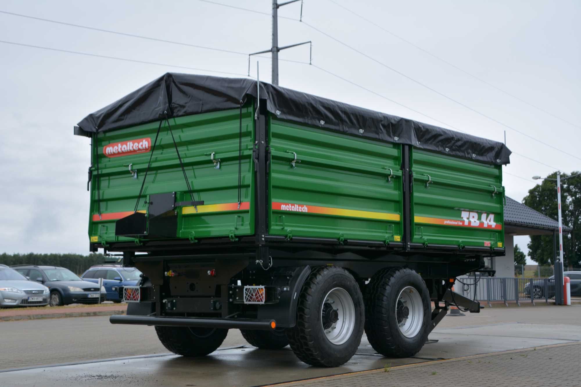 Przyczepa rolnicza tandem  METALTECH TB 14 12 10 ton | PLANDEKA GRATIS