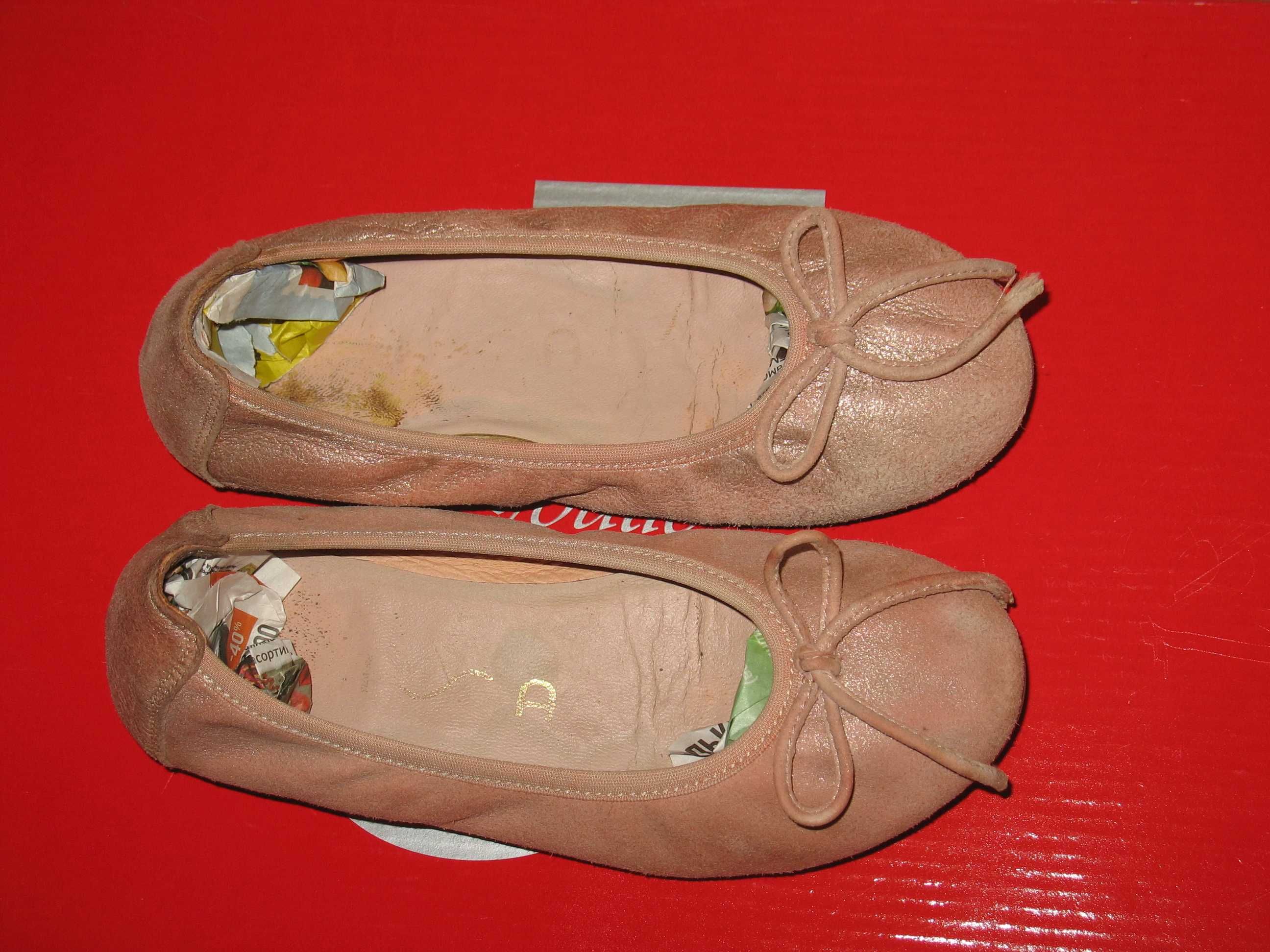 Туфли (лодочки) кожаные для девочки. Размер 31, стелька - 18 см