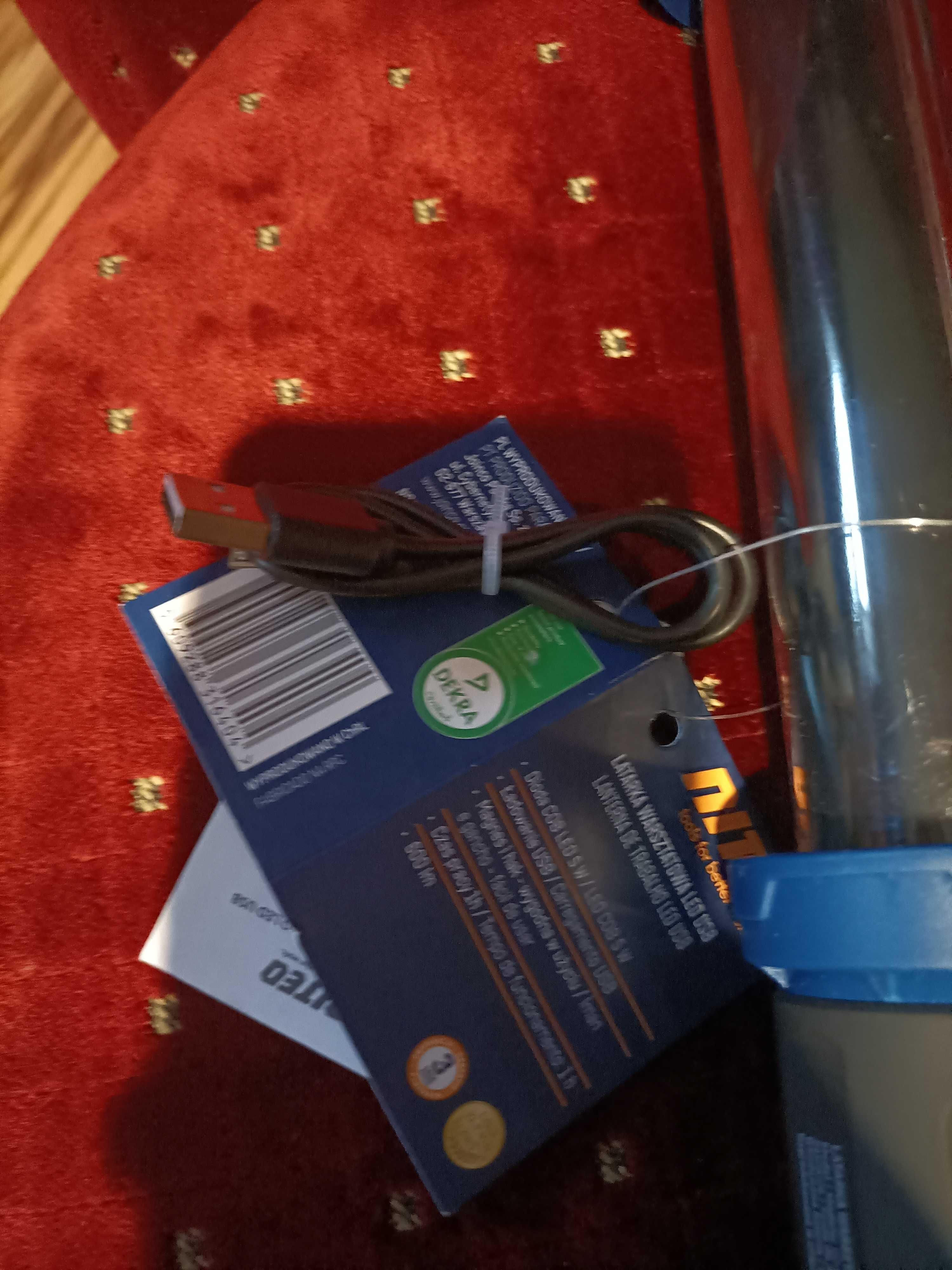 Lampka warsztatowa LED COB Tuba latarka akumulatorowa ładowana