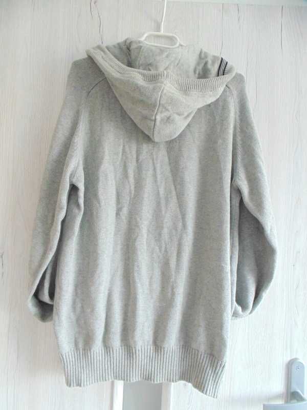 Cropp cieplutki popielaty sweter męski z kapturem L/XL
