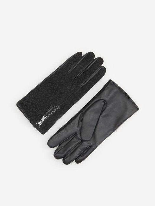 Кожа на флисе перчатки reserved оригинал две модели