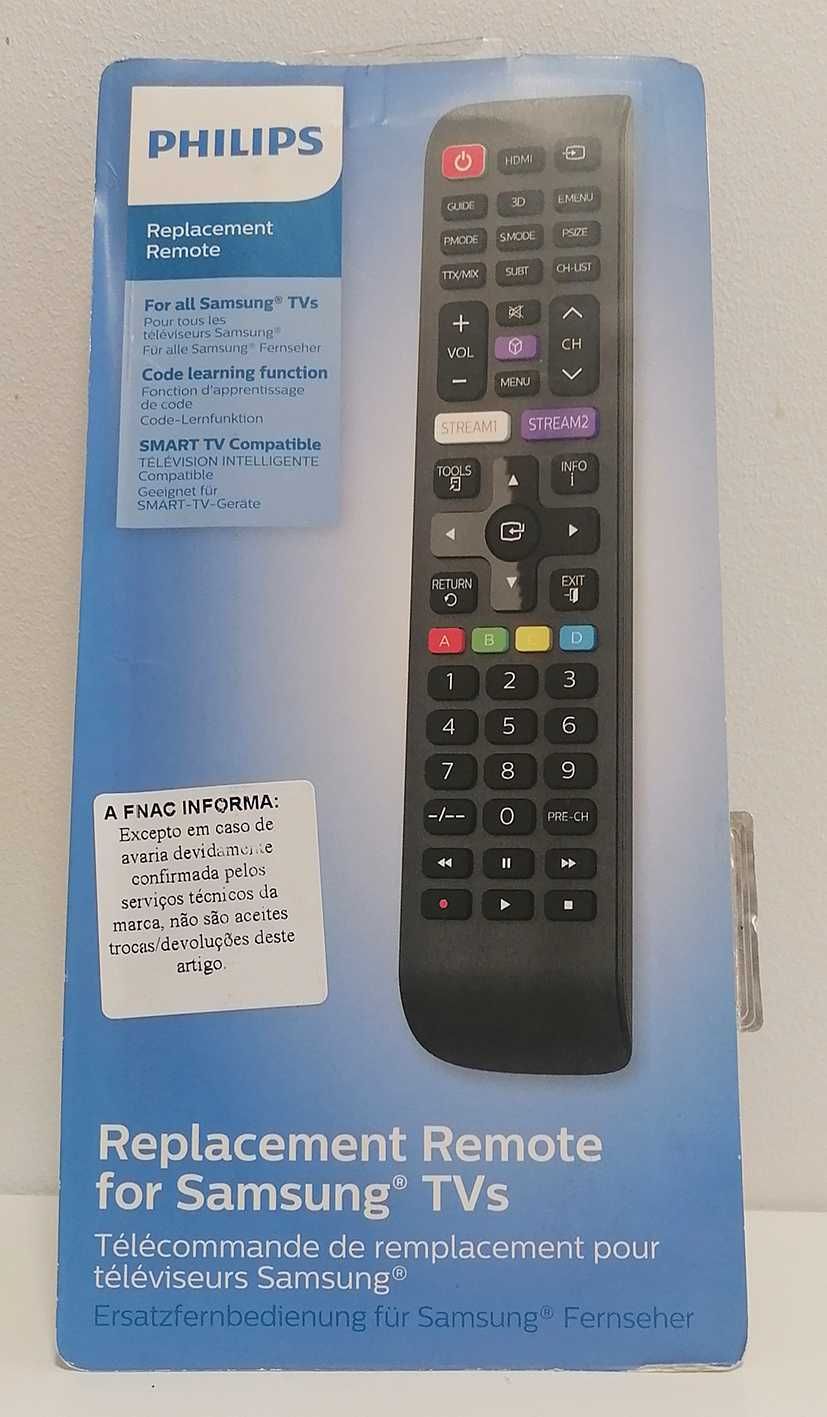 Comando de substituição TV Phillips (para tvs Samsung - Como novo)