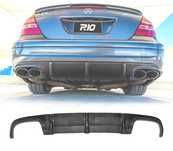 DIFUSOR TRASEIRO MERCEDES CLASSE E W211 02-09 LOOK AMG E63 CARBONO
