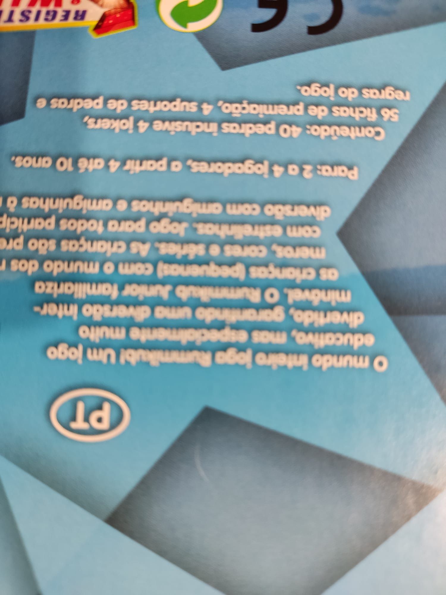 Jogo de tabuleiro Rummikub Junior para crianças dos 4 aos 10 anos