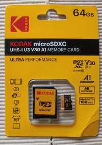 Карта пам'яті Kodak micro SD 64Gb U3 A1 class 10