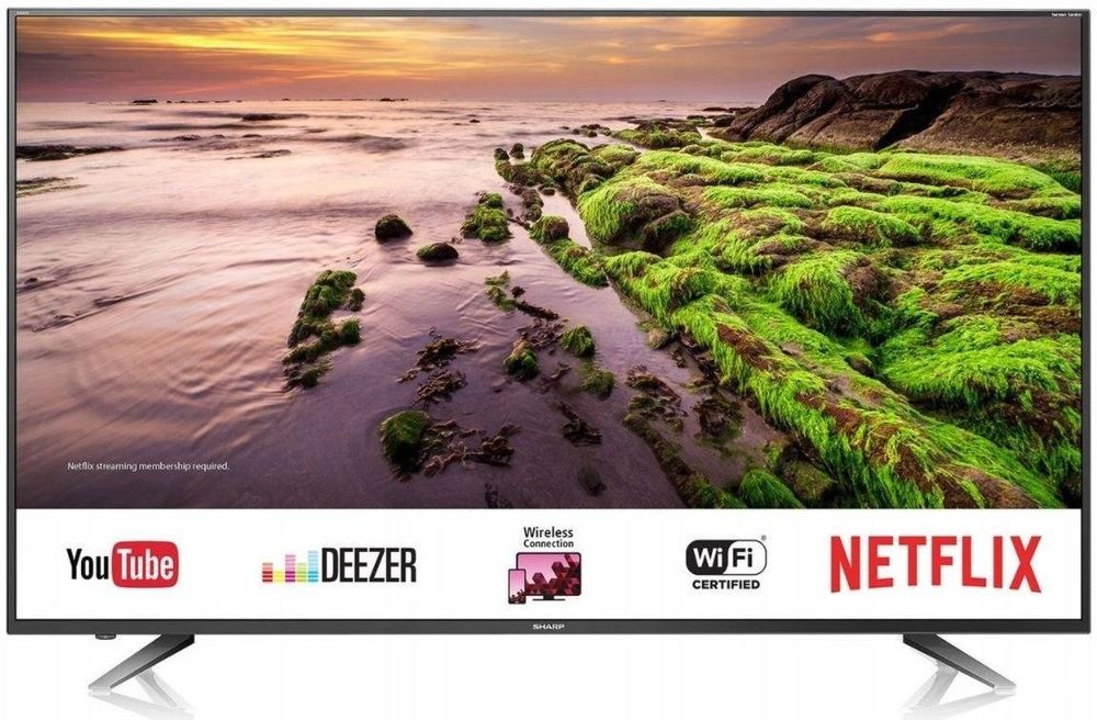 Telewizor TV SHARP 60" 4K HDR DVB-T2 HEVC Wi-Fi Smart Jak Nowy