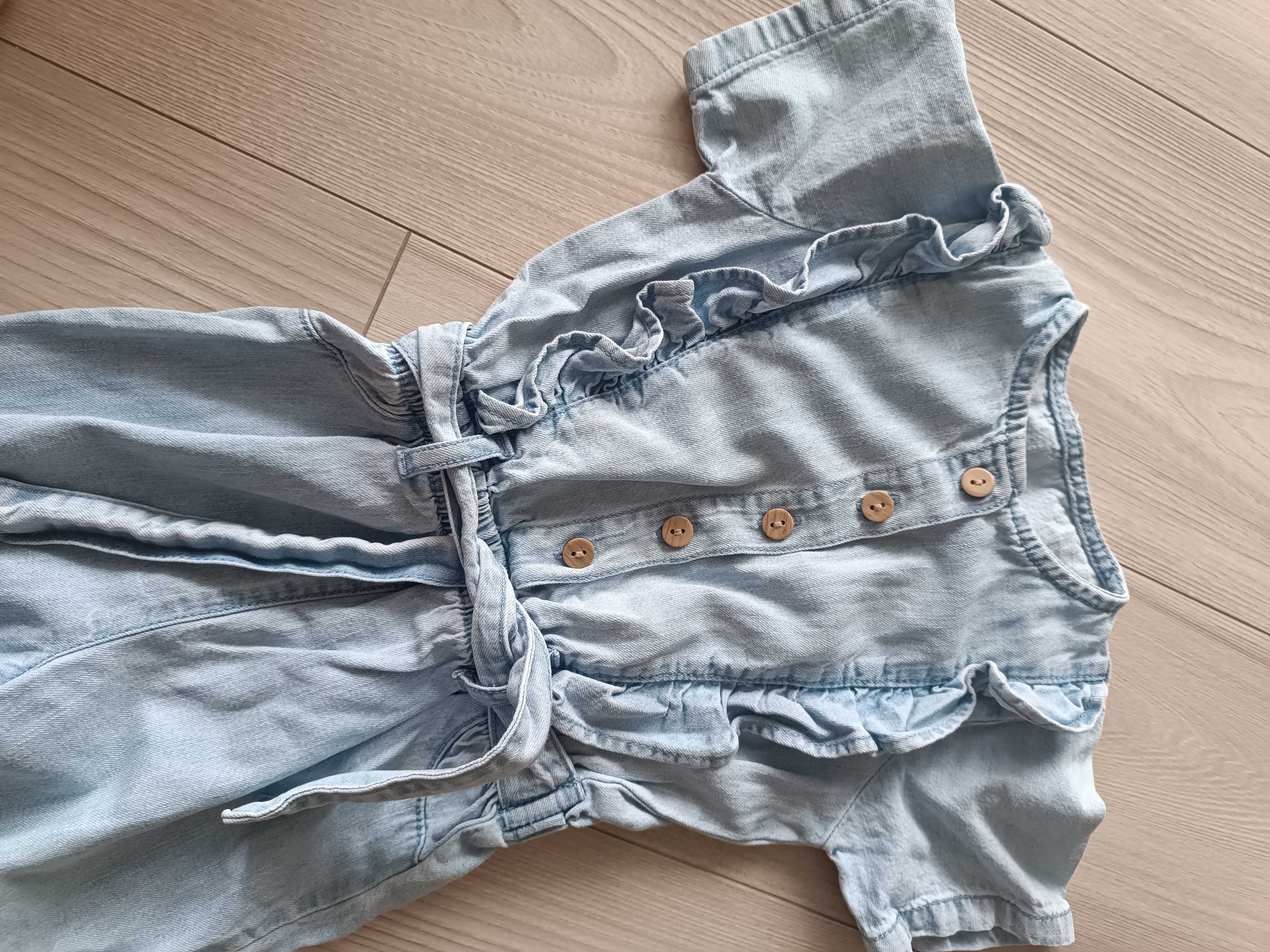 Kombinezon dla dziewczynki krótki rękaw używany, rozmiar 92/98
