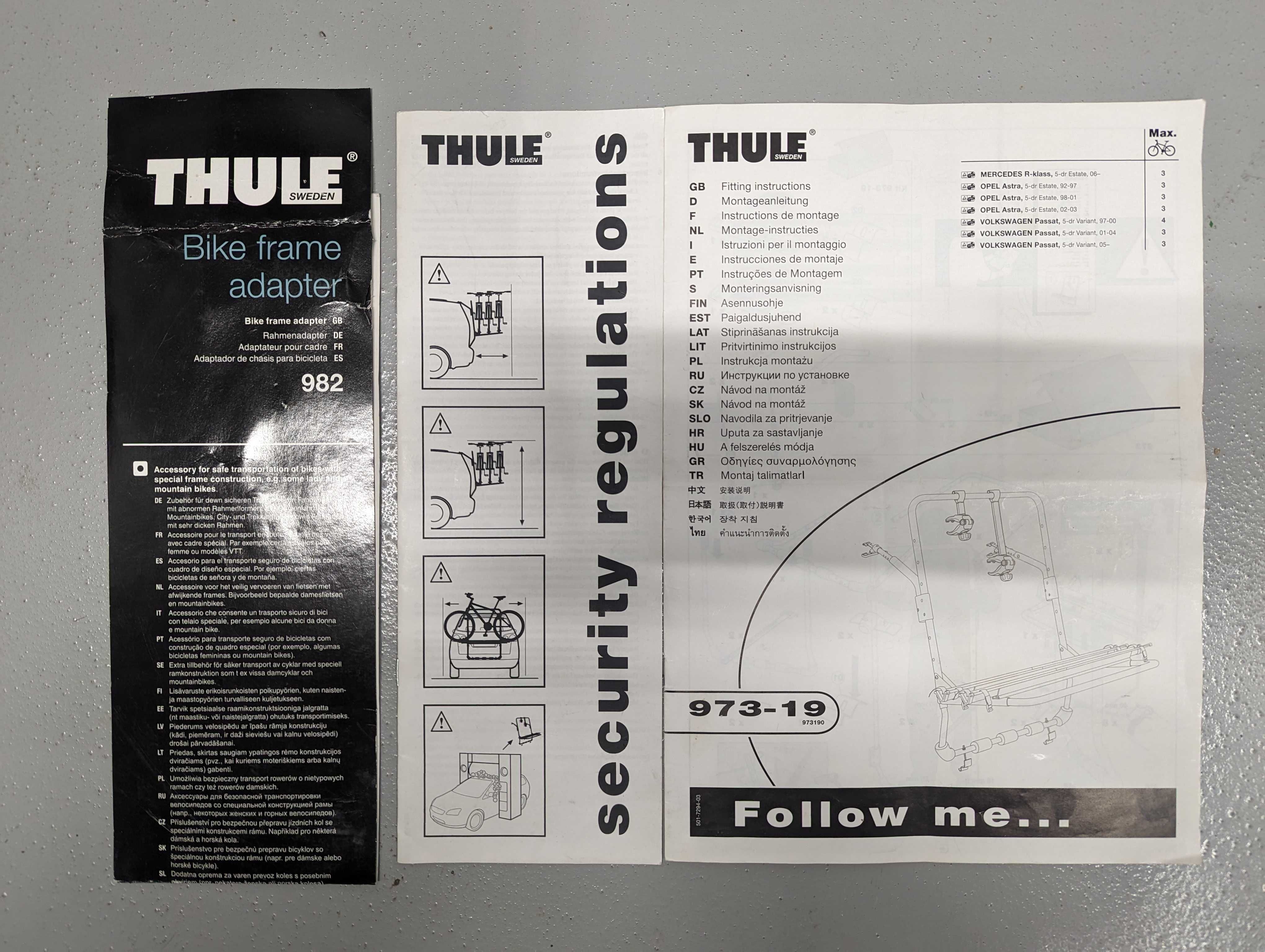 Bagażnik rowerowy Thule BackPac 973 + adaptery Thule 982