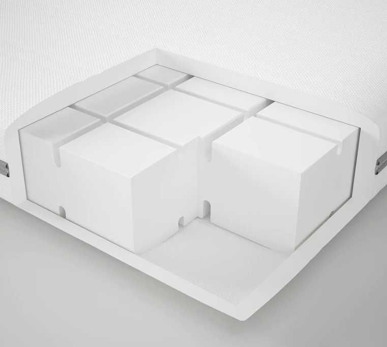 Ikea MALVIK Materac piankowy średnio twardy biały