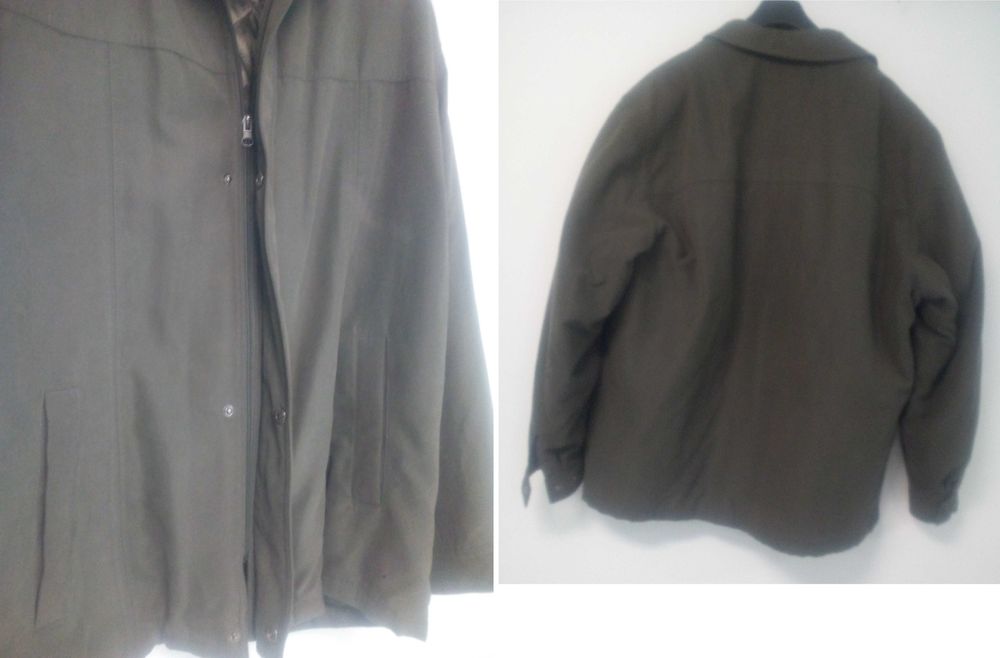 Blusão impermeável Umberto Bossi cor terracota,c/ forro acolchoado —XL