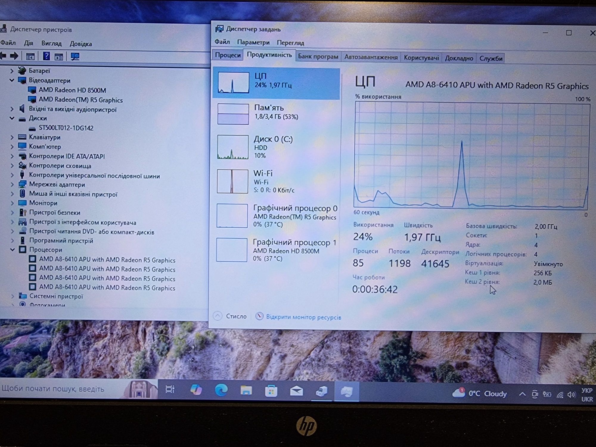 HP 15-g008sr AMD A8-6410