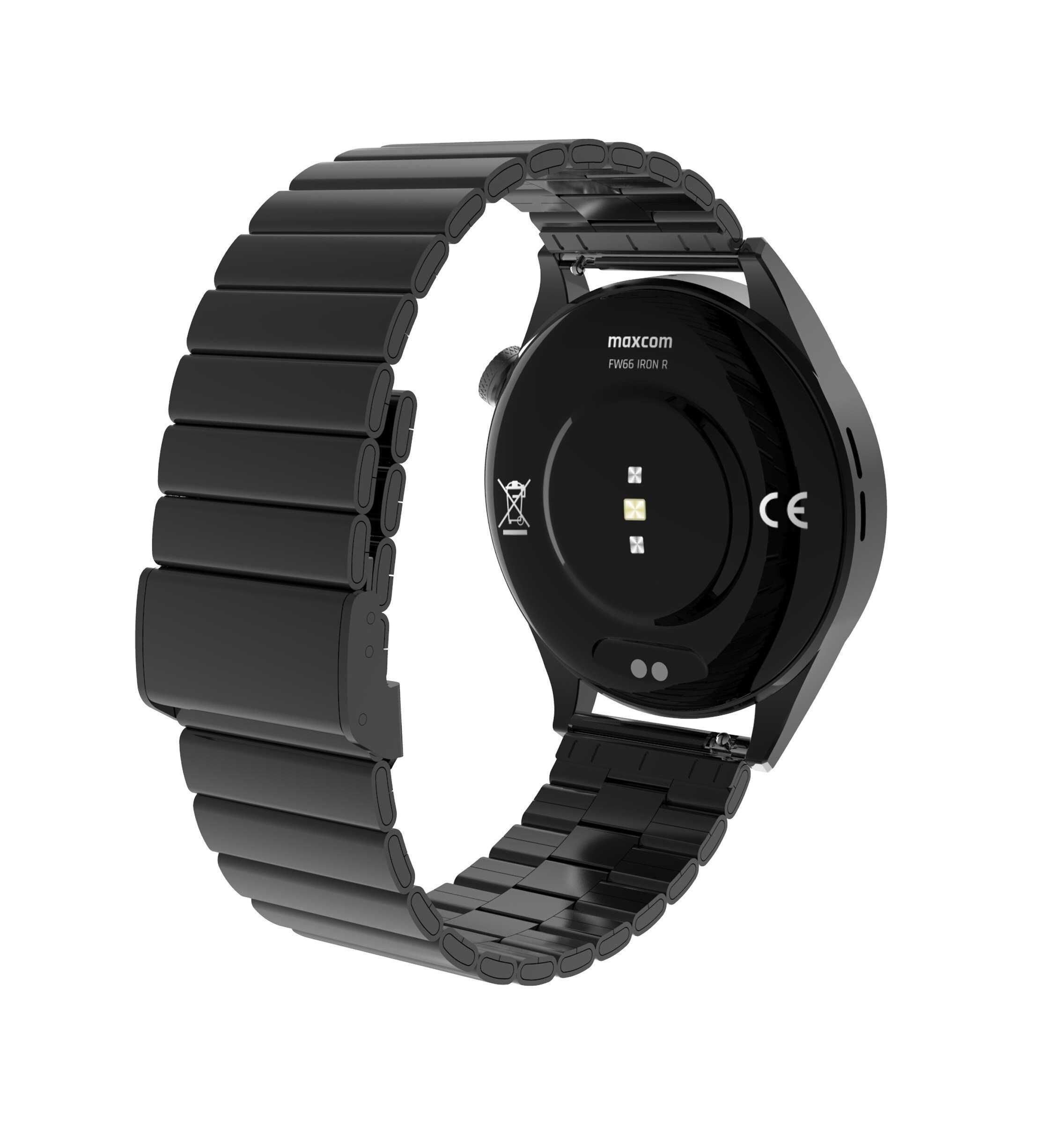 NOWY! Smartwatch MAXCOM FW66 Iron R Grafitowy 54mm z dwoma paskami