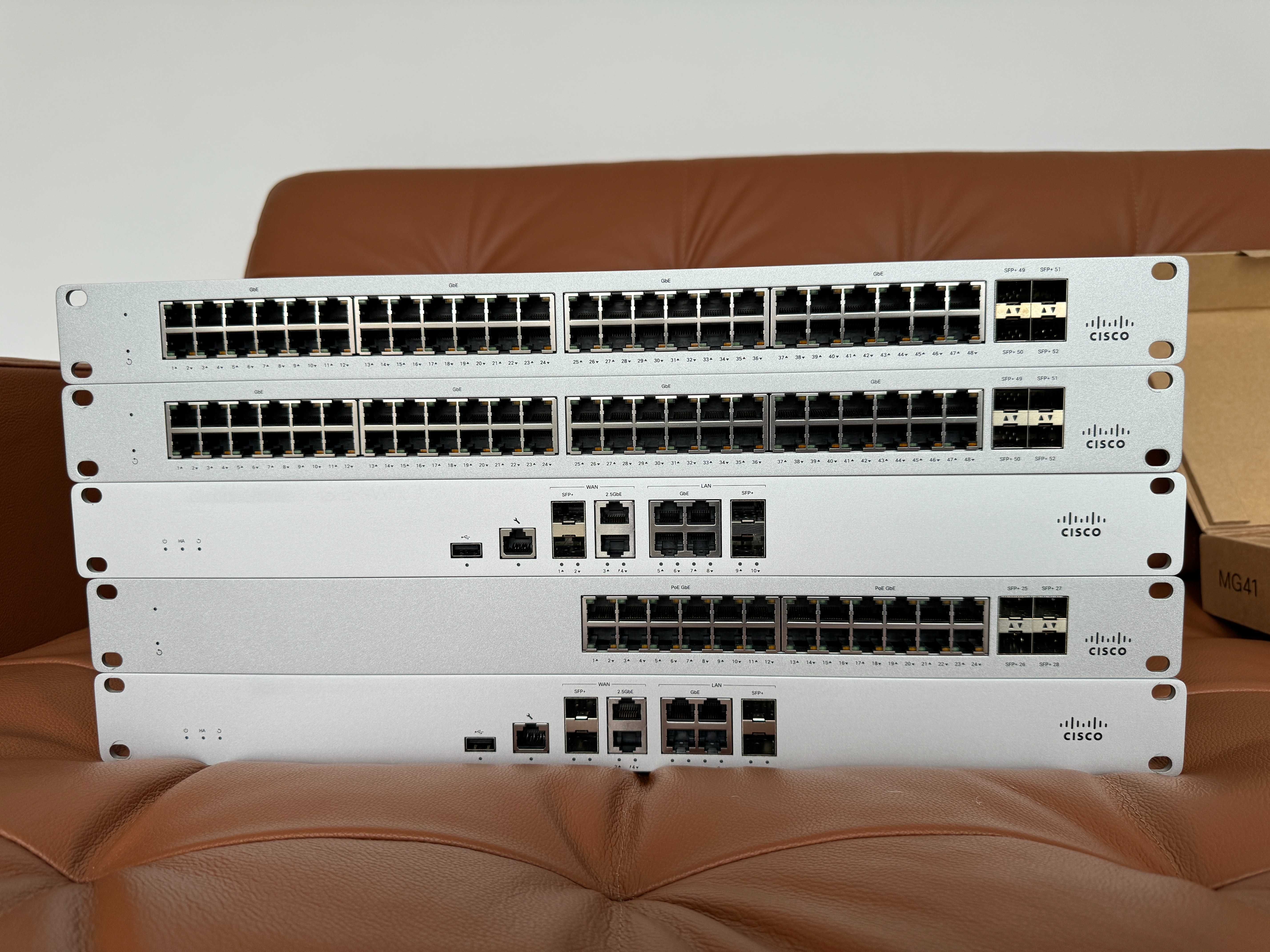 Meraki 6x AP MR46, 2x router MX95, 3x switch MS125-24P UNCLAIMED