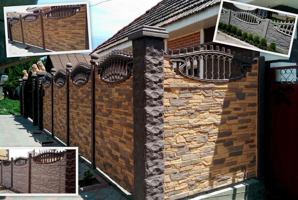 Еврозабор, декоративный бетонный забор