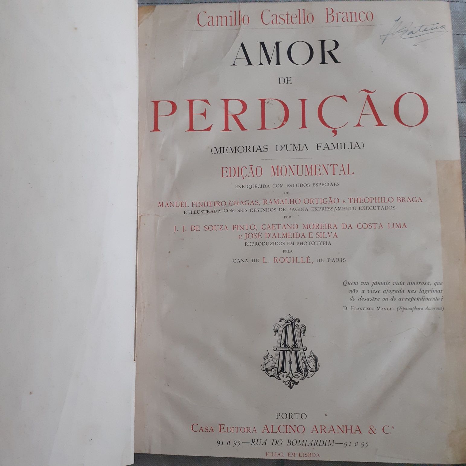 Amor de Perdição de Camilo Castelo Branco