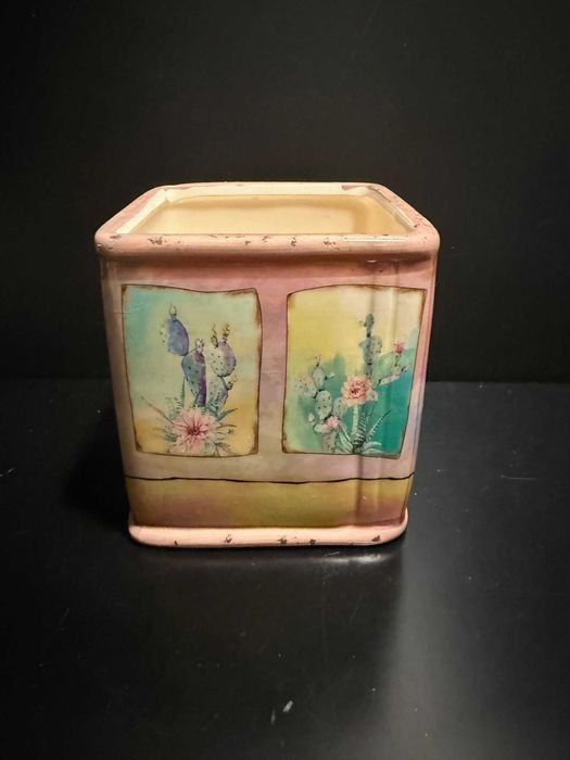 Doniczka ceramiczna "Cactuses", nowa