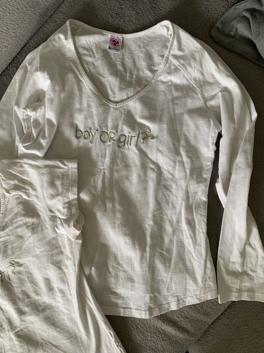 Bluzka ciążowa w r S/M z krótkim i z długim rękawem