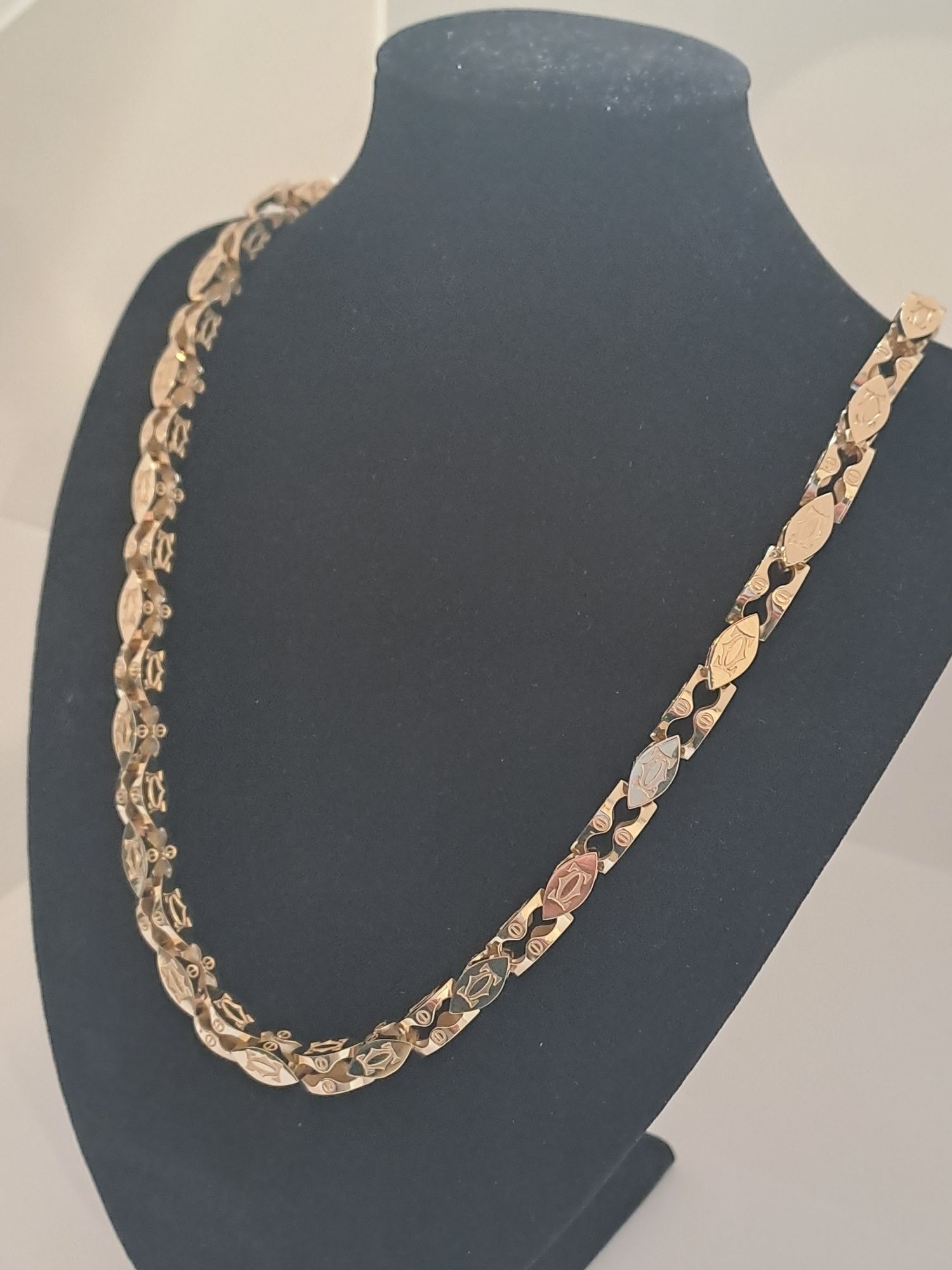 Złoty łańcuszek splot CARTIER 585 Nowy!
