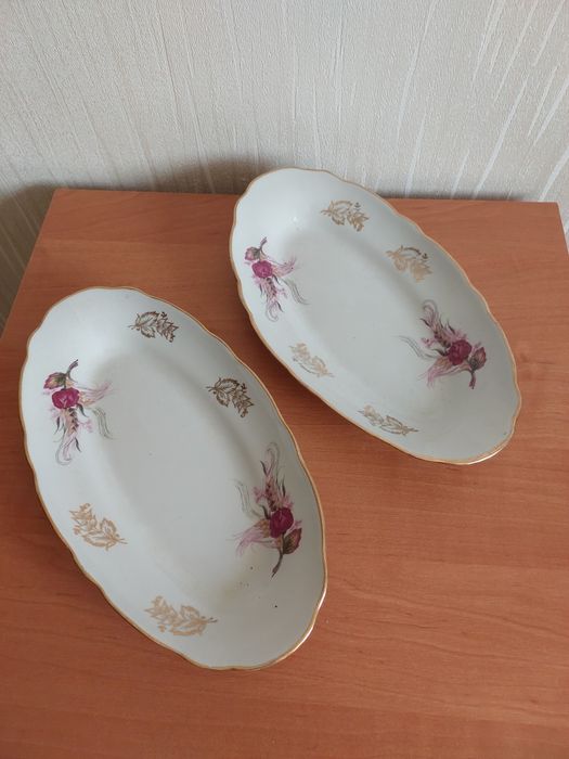 посуд довгі тарілки для риби, посуда длинные тарелки для рыбы