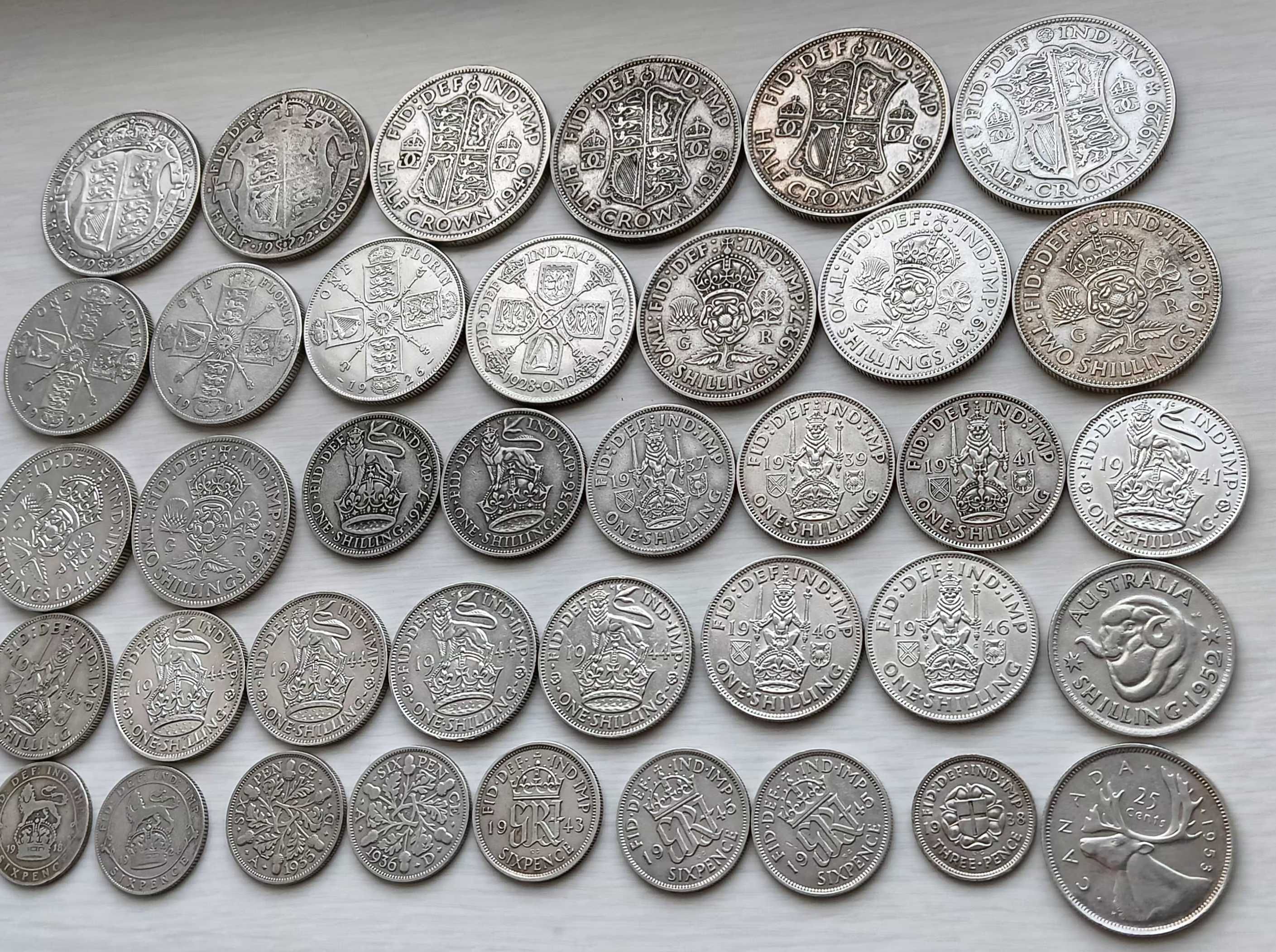 Продам серебреные монеты Британии