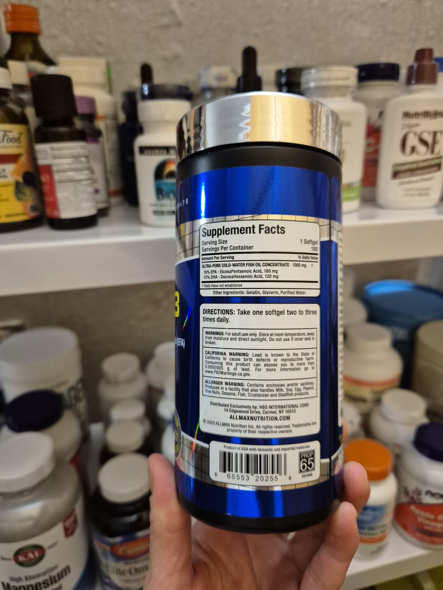 ALLMAX, Carlson, омега-3 кислоты из рыбы дикого улова