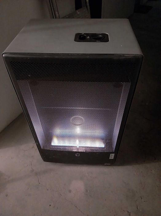 Aquecedor a gás BP com bilha quase cheia.