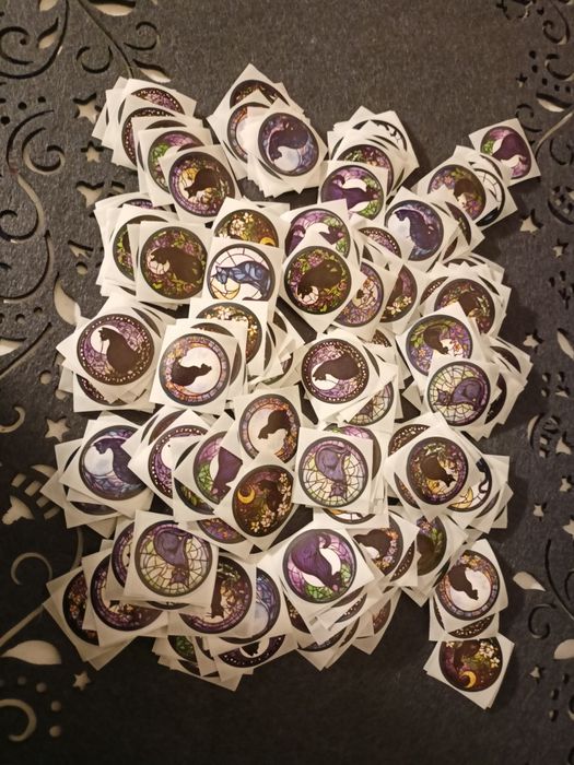 Naklejki koty witraże