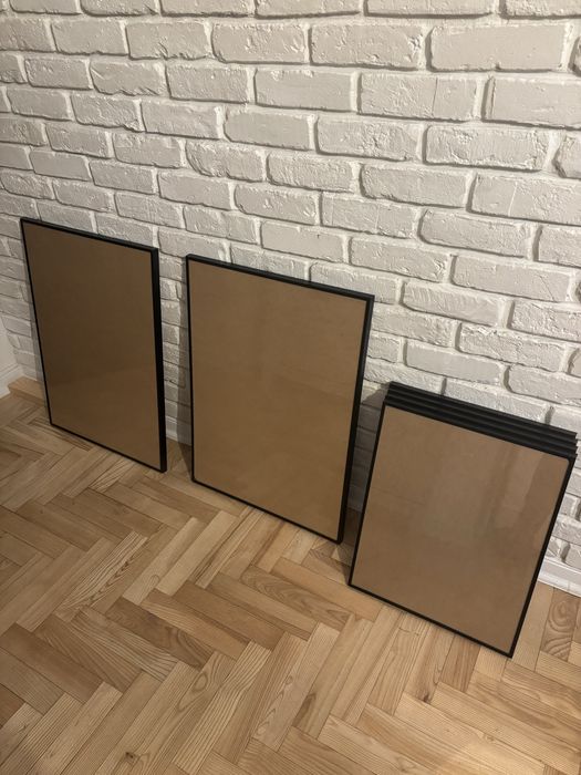 Zestaw 6 ramek Ikea Stromby z czarnego aluminium