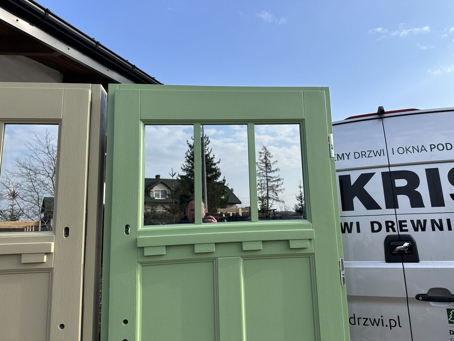 Drzwi zewnętrzne drewnian 800 ofert Amerykańskie  dowolny kolorRAL NCS