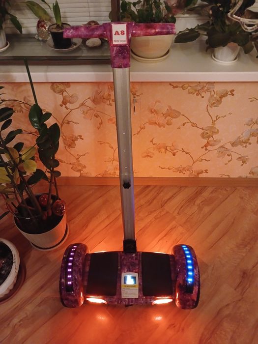 Сігвей з ручкою розовий Космос