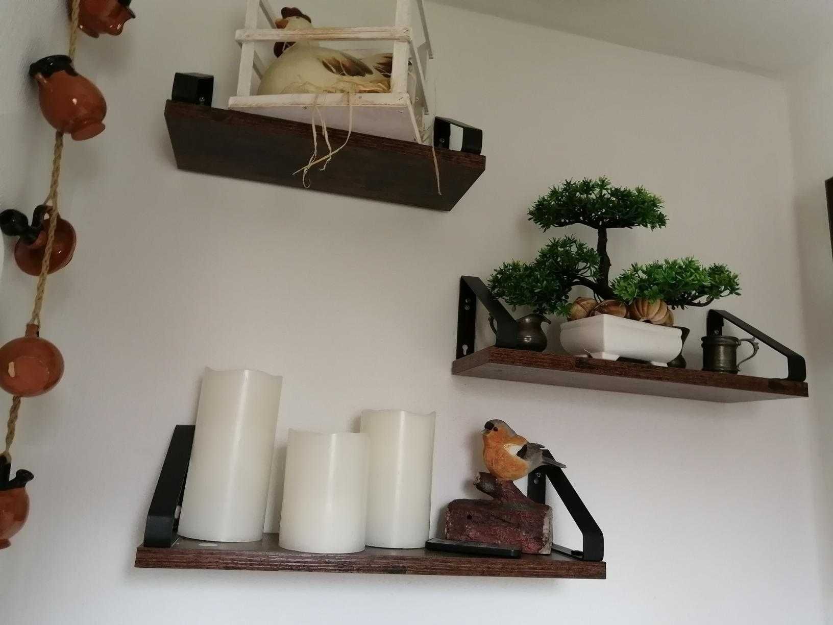 Kwietnik dekoracja ścienna loft 3 sztuki rustykalne zestaw