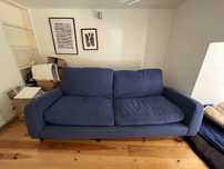 Sofá cama azul rebativel